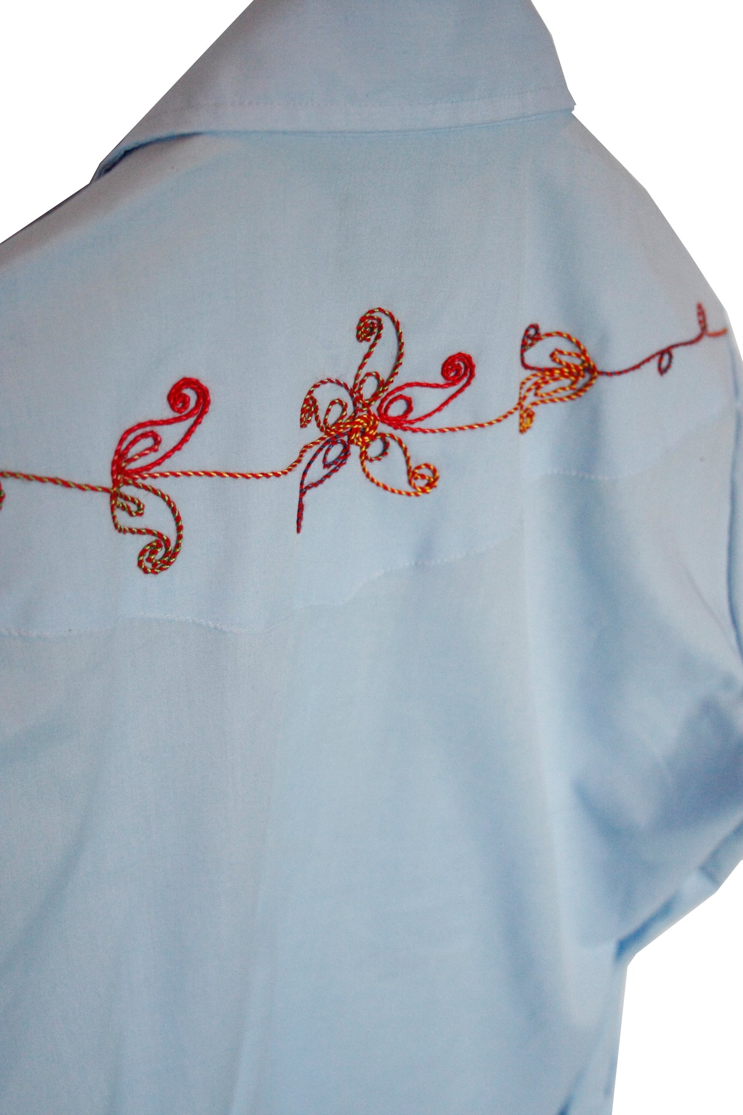 Vintage Showshirt Ranchriding hellblau Embroidered Unisex M