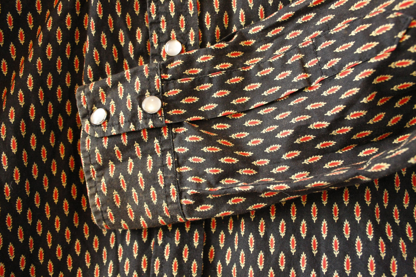 Vintage Showoberteil Paisley Patches Damen M