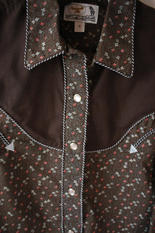 Vintage Showshirt Ranchriding Black/Blue Damen S