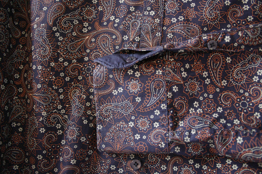 Showoberteil Paisley dunkelblau Unisex