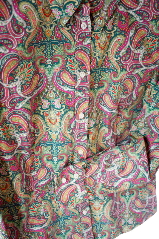 Showoberteil Ranchriding Paisley grün Damen M