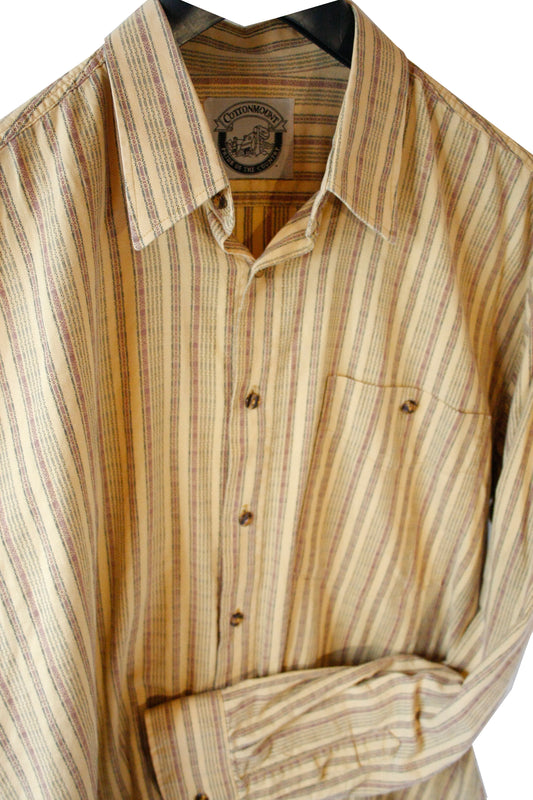 Leichtes Vintage Showoberteil Ranchriding Stripes Herren L