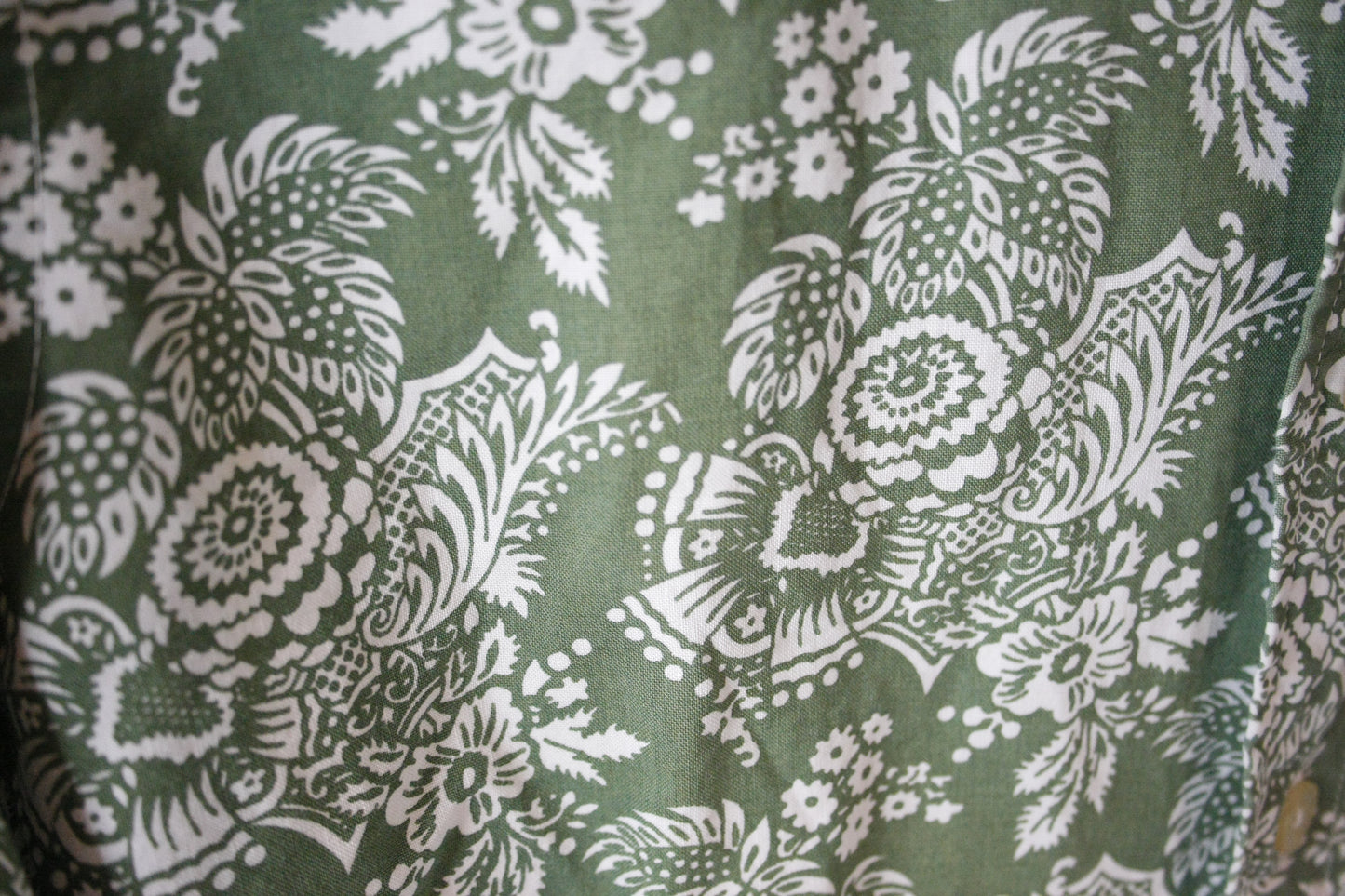 Vintage Showshirt Ranchriding Paisley grün Damen S/M