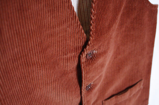 Vintage Ranch Riding Weste Cord rust Damen M