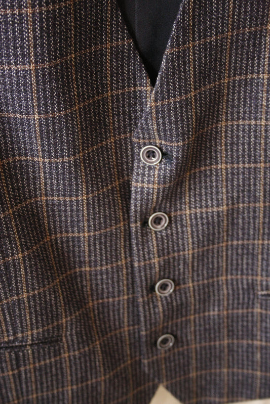 Vintage Ranch Riding Weste Kariert Unisex