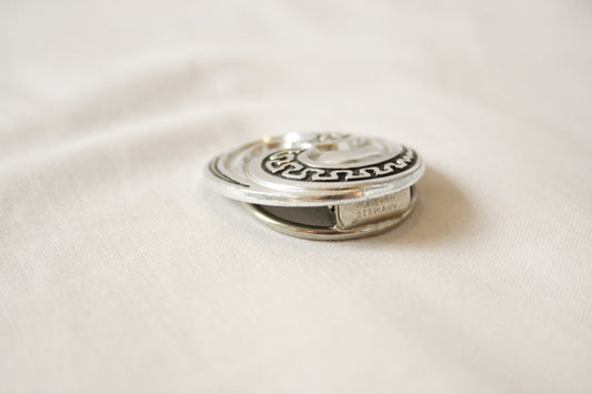 Wild Rag Clip Oval Silber