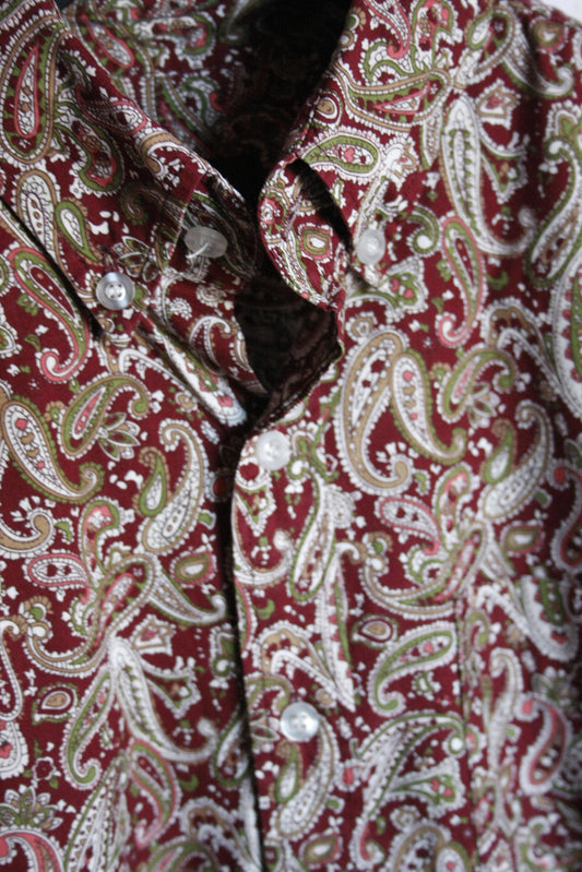 Showhemd Ranchriding Paisley rot Damen M