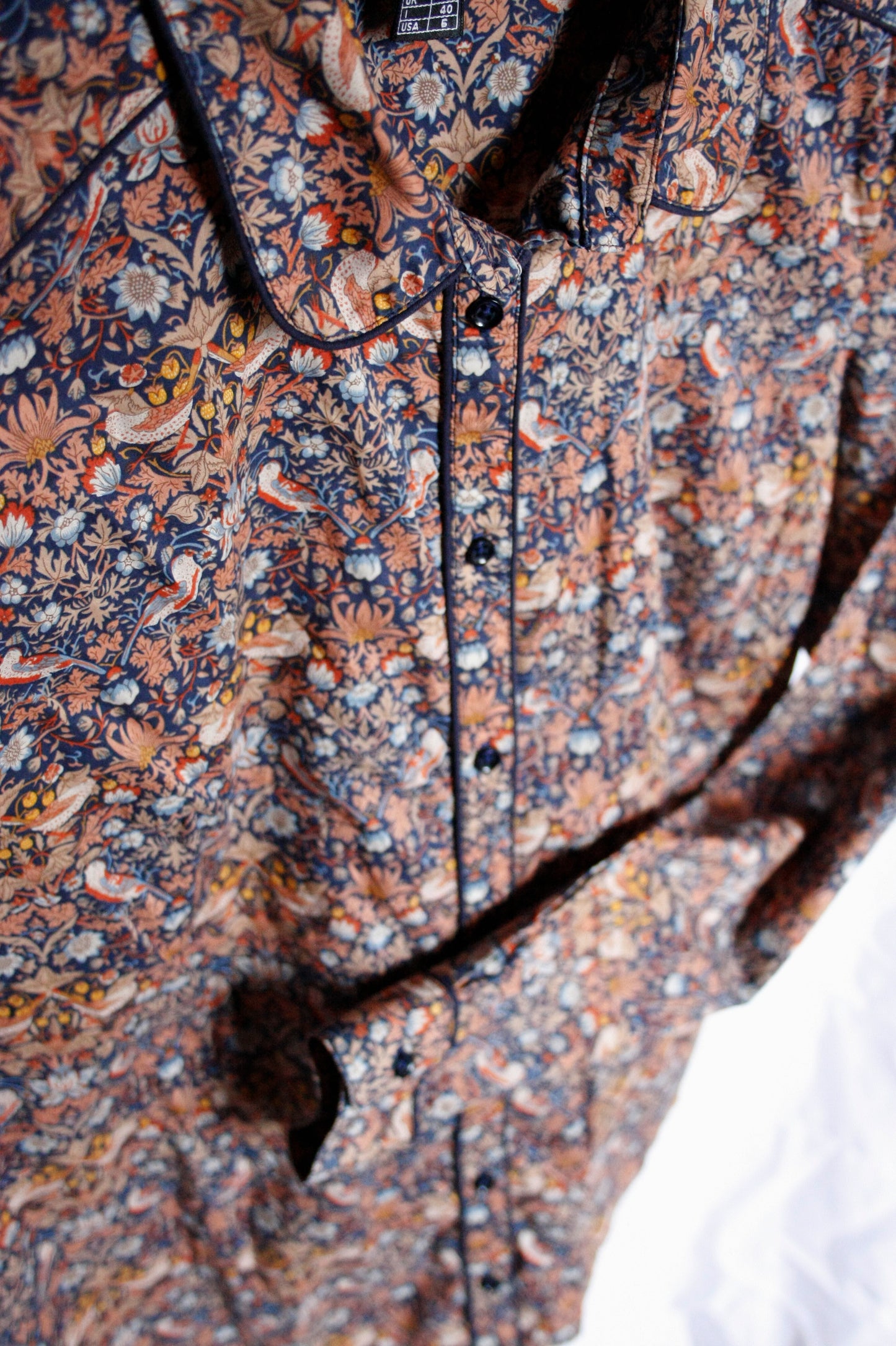 Showhemd Ranchriding Floral Damen S blau