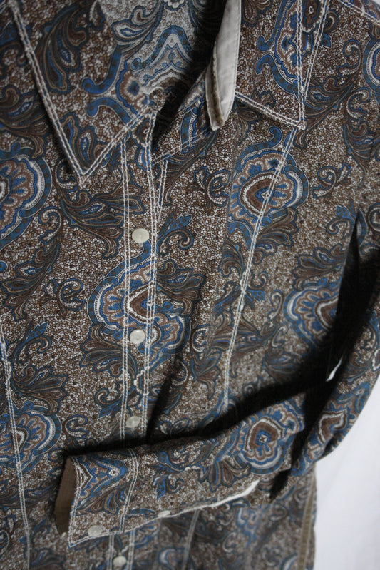 Showhemd Ranchriding Paisley türkis Damen M