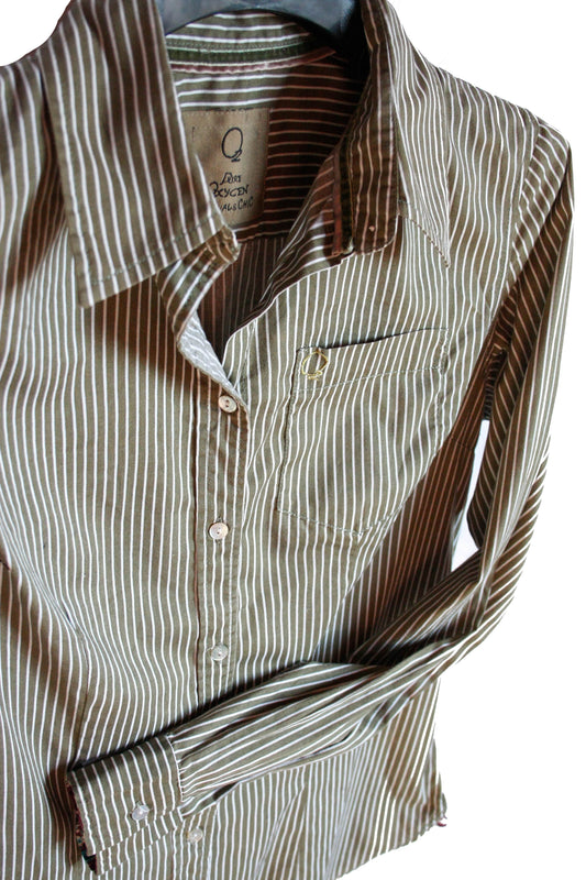 Showoberteil Ranchriding green Stripes Damen S