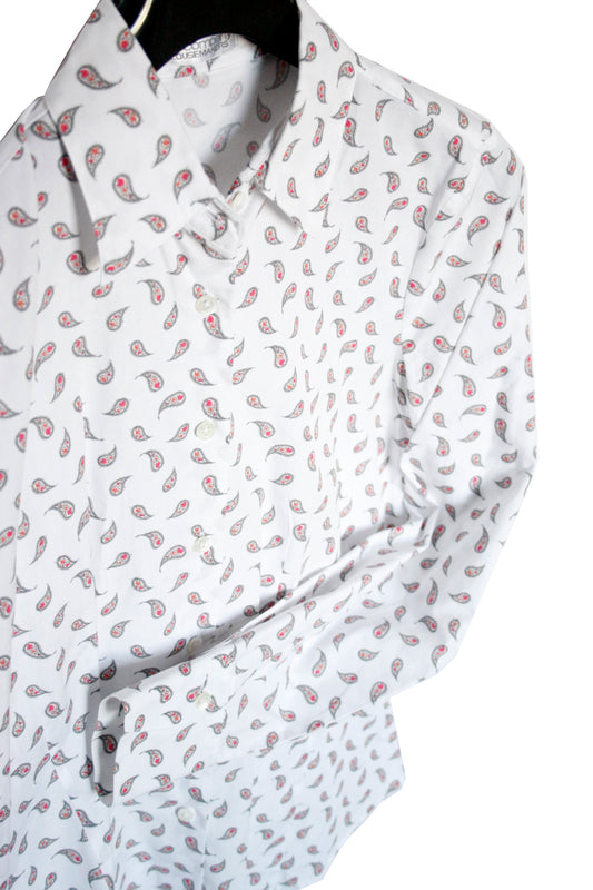 Showoberteil Ranchriding mini Paisley weiß Damen S/M