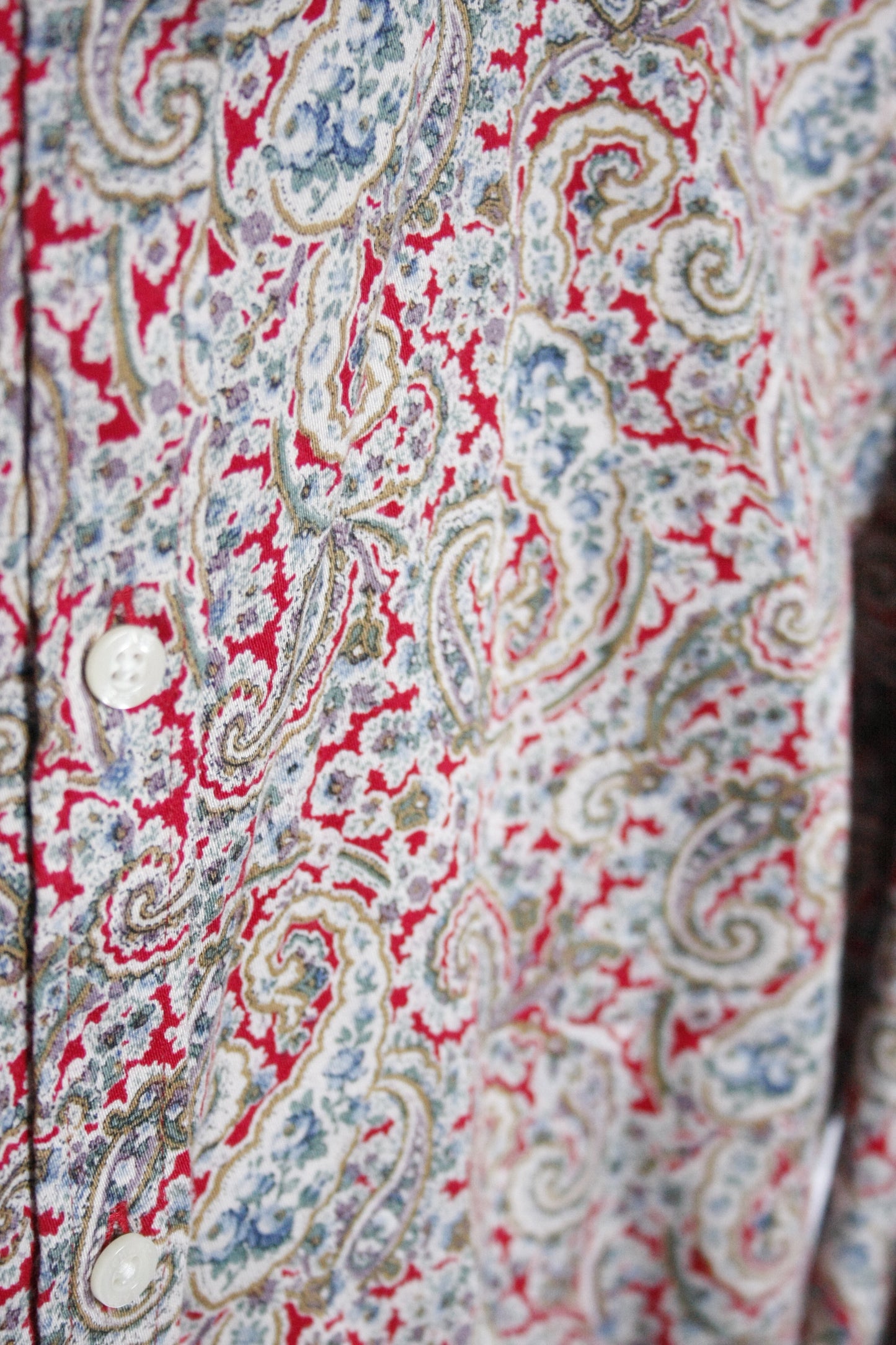 Showoberteil Ranchriding Paisley rot/blau Damen M