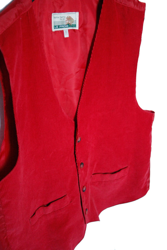 Ranch Riding Weste Cord Rot Herren L