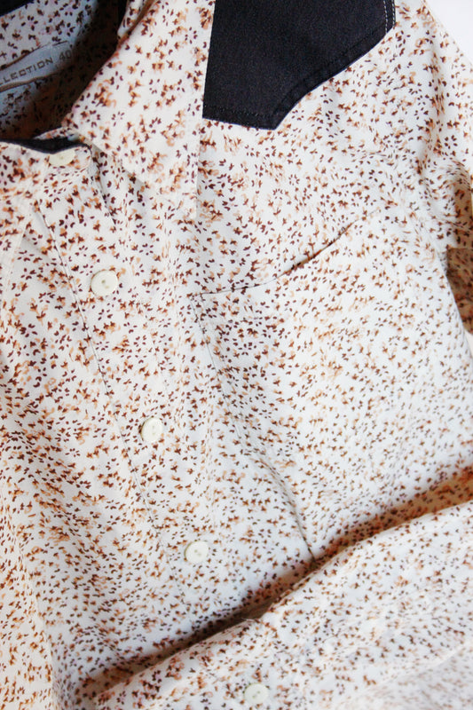 Vintage Showoberteil Beige/Jeans Damen S