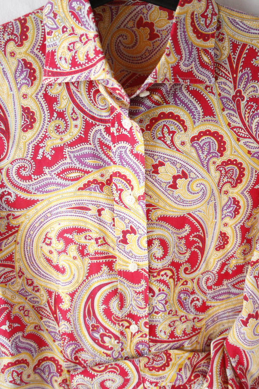 Showoberteil Ranchriding Paisley gelb Damen XS