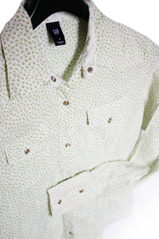 Vintage Showshirt Ranchriding grün Größe XS