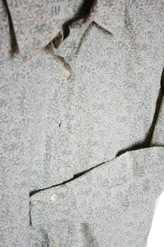 Showoberteil Paisley weiß/grün Herren M