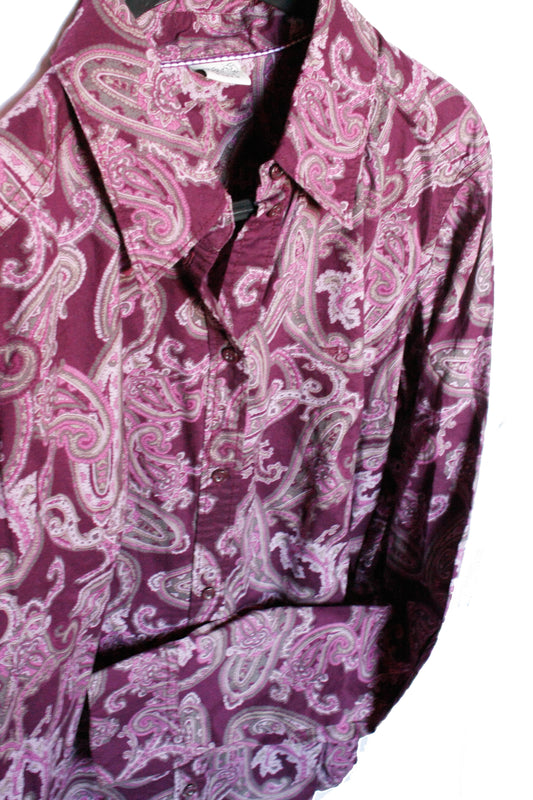 Showoberteil Ranchriding Paisley lila Damen M