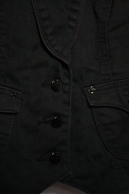 Ranch Riding Weste Jeans schwarz Damen M