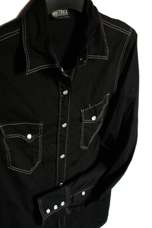 Vintage Showshirt Ranchriding Black Damen M