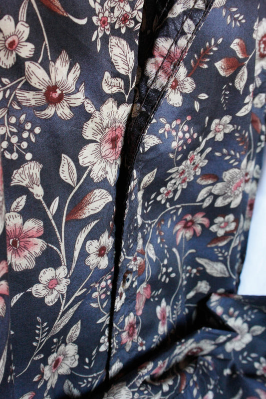 Showoberteil Ranchriding Floral blau Damen M