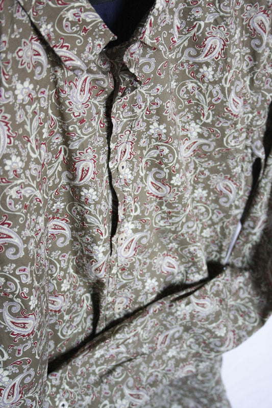 Showoberteil Paisley green Herren M