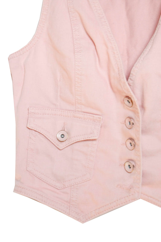 Ranch Riding Weste Jeans rosa Damen Gr. XS/S