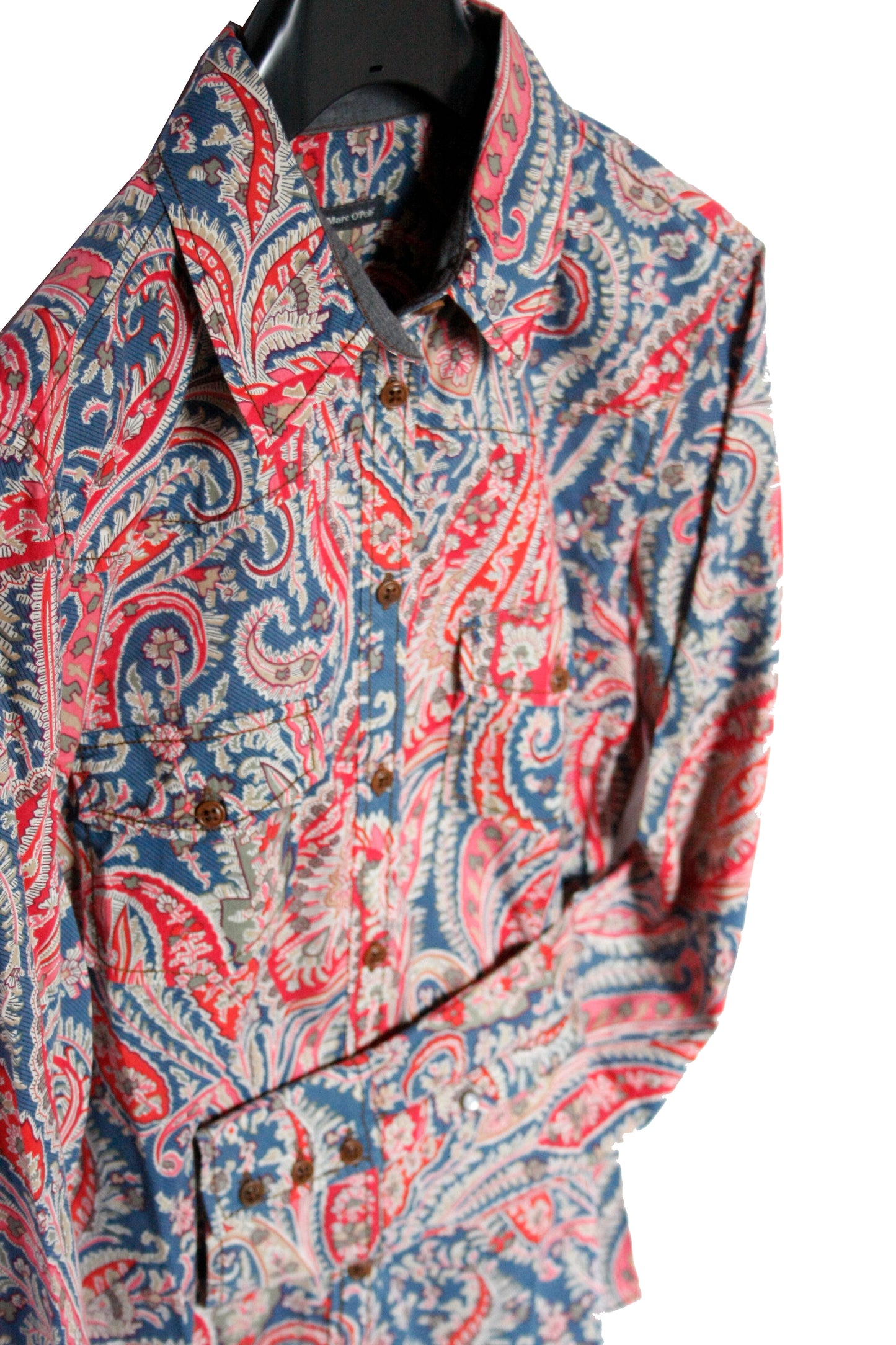 Showoberteil Ranchriding Paisley Blau Rot Damen XS/S