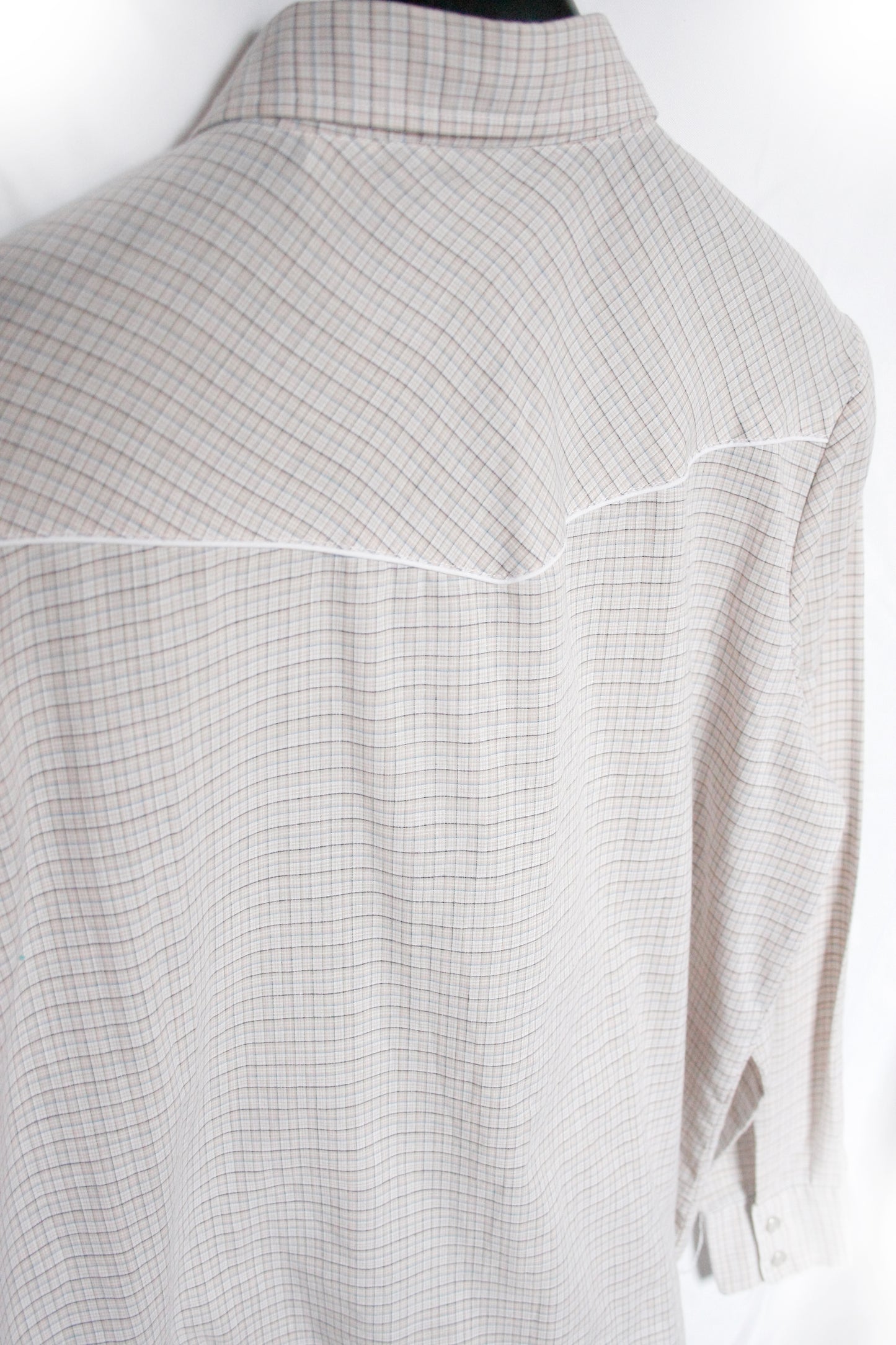 Vintage Showshirt Ranchriding beige kariert Unisex