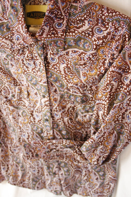 Vintage Showshirt Ranchriding Paisley bunt Damen XS/S