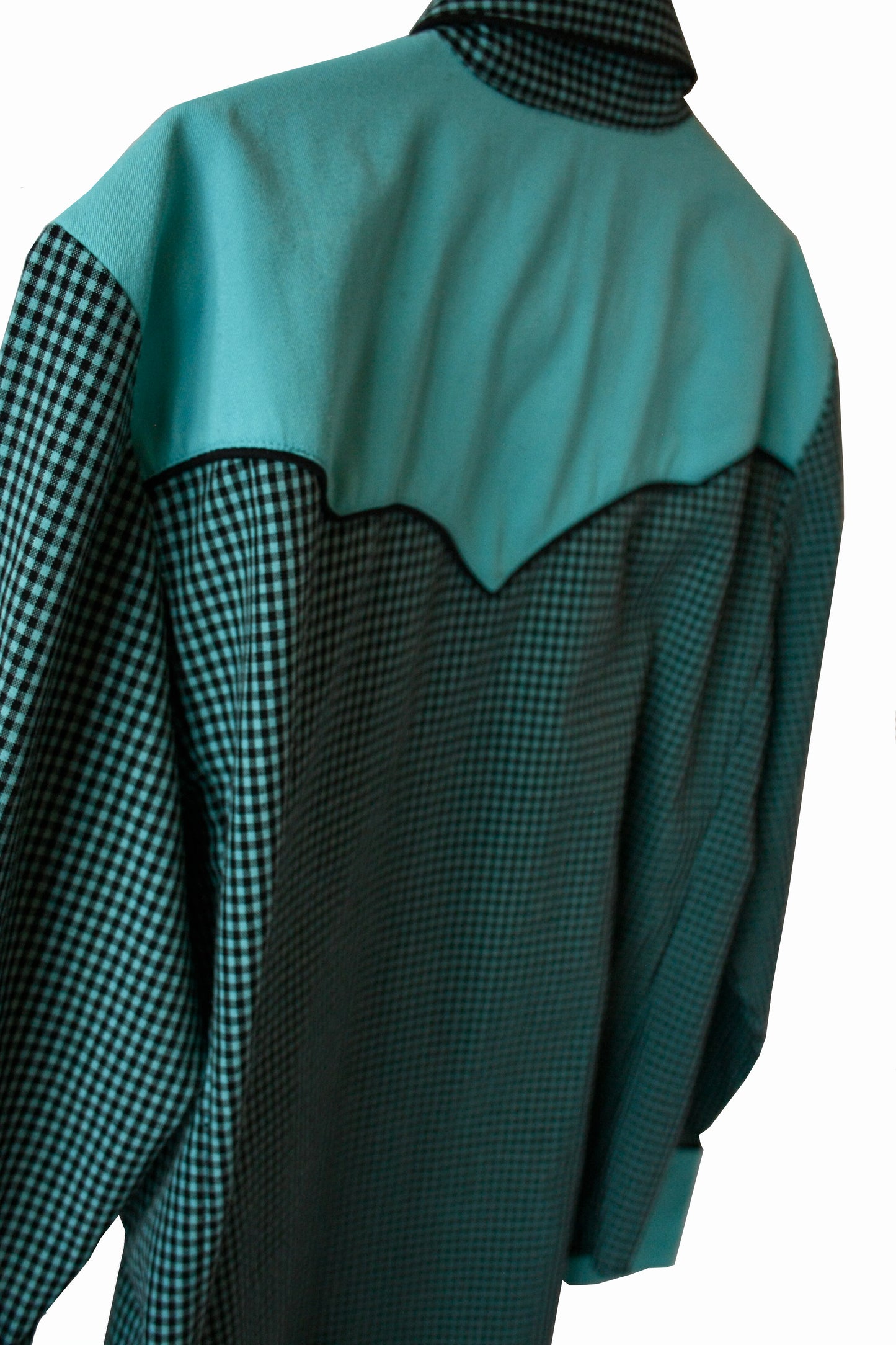 Vintage Old School Showoberteil türkis Damen M/L