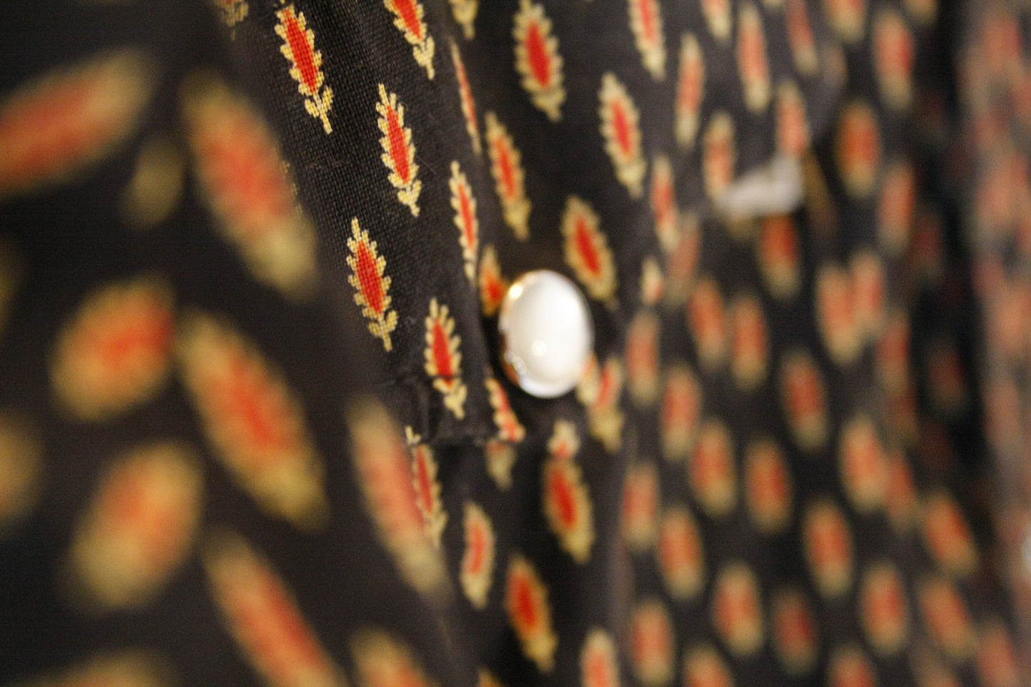 Vintage Showoberteil Paisley Patches Damen M