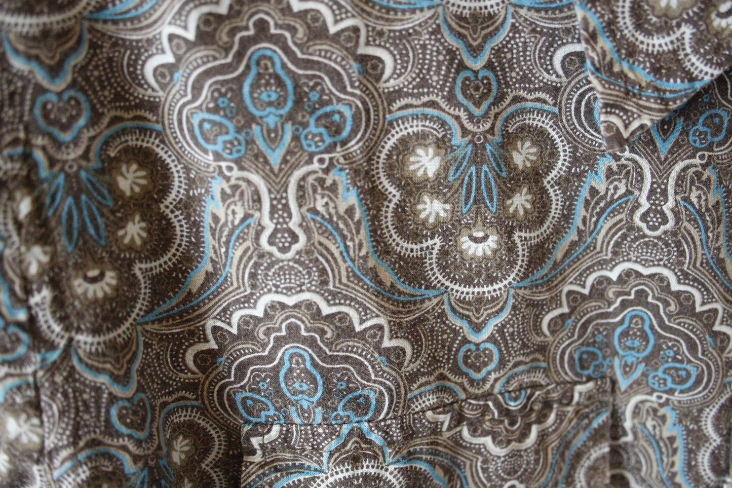 Vintage Showshirt Ranchriding türkis Paisley Damen M