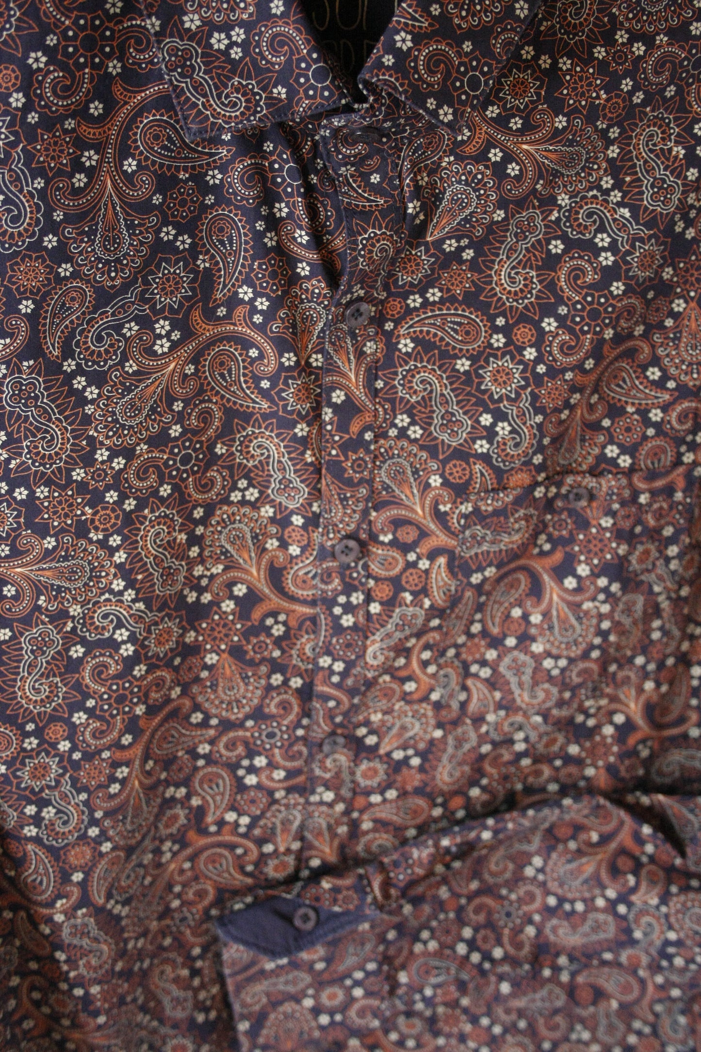 Showoberteil Paisley dunkelblau Unisex