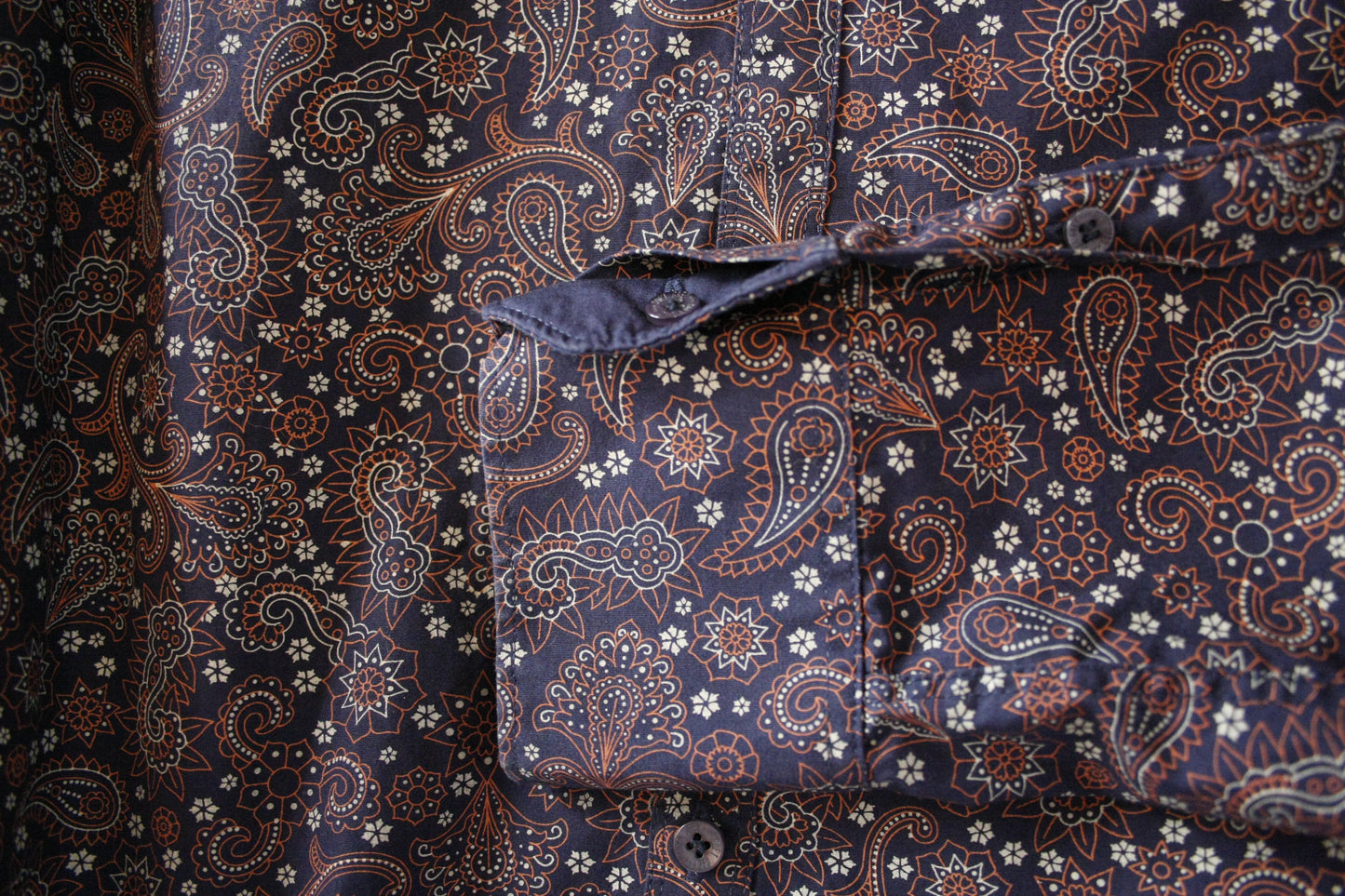 Showoberteil Paisley dunkelblau Unisex