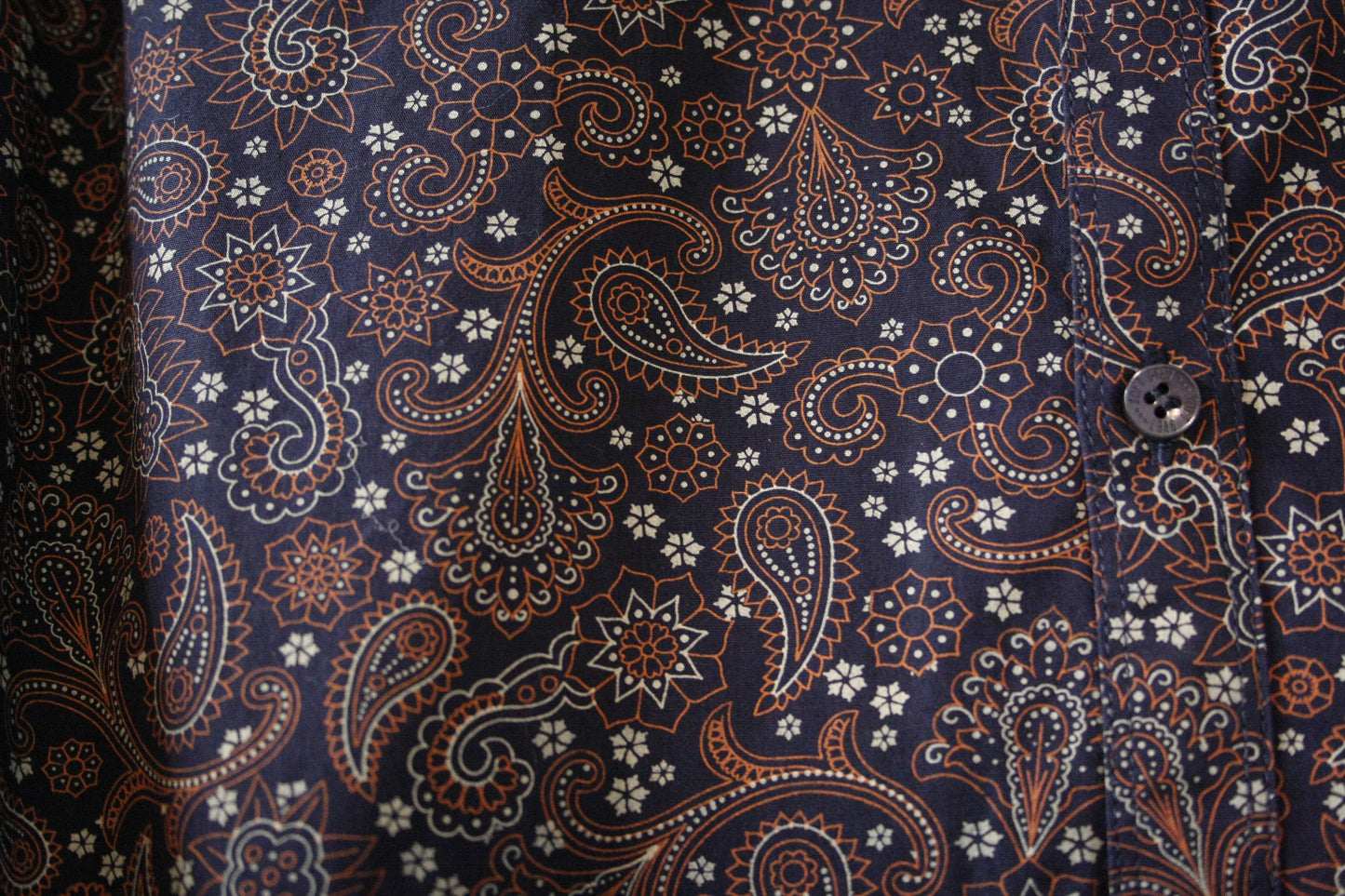 Showoberteil Paisley dunkelblau Unisex
