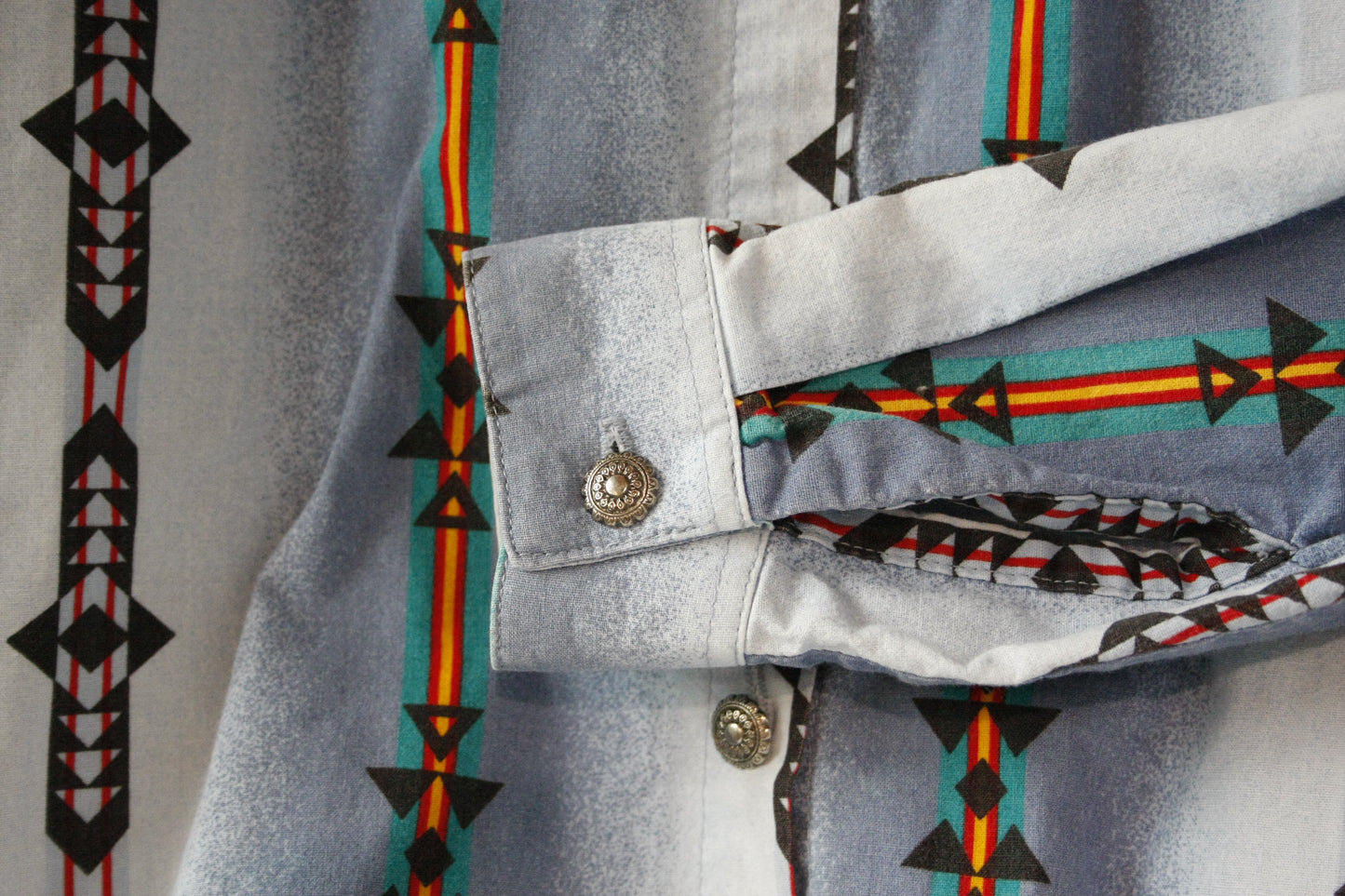 Vintage Showoberteil Aztec Pattern Bunt Damen M