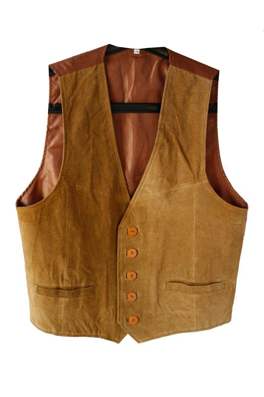 Ranch Riding Weste Leder hell Herren S/M