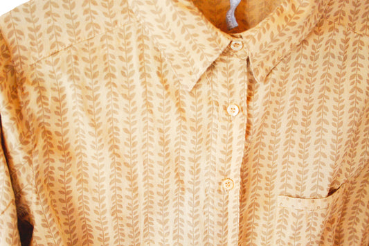 Leichtes Showoberteil Ranchriding Floral senfgelb Unisex