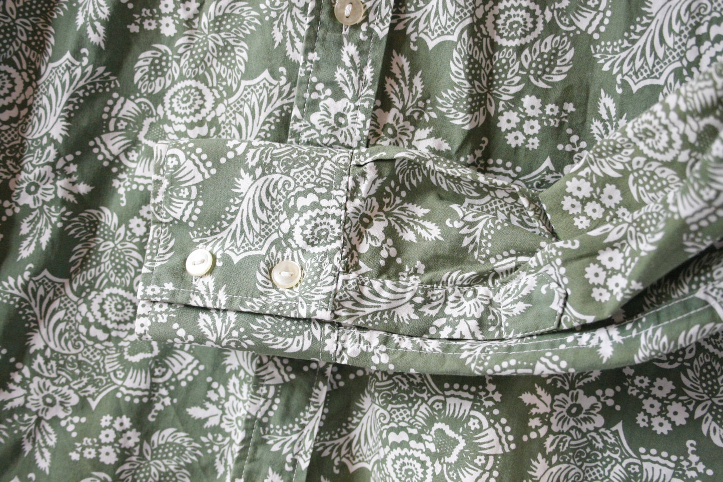 Vintage Showshirt Ranchriding Paisley grün Damen S/M