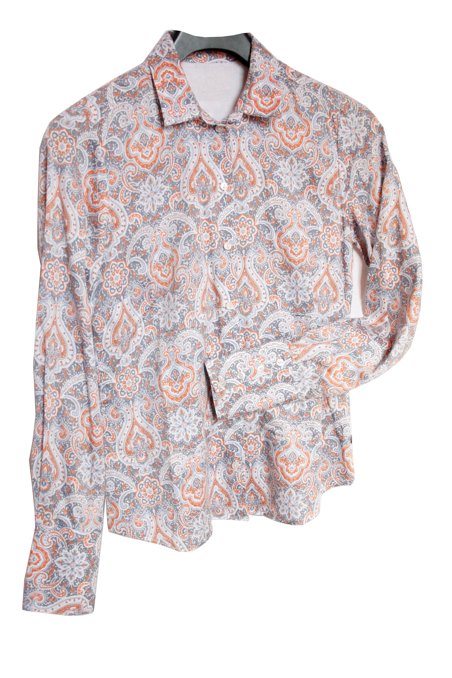 Showoberteil Ranchriding Paisley hellblau Damen S