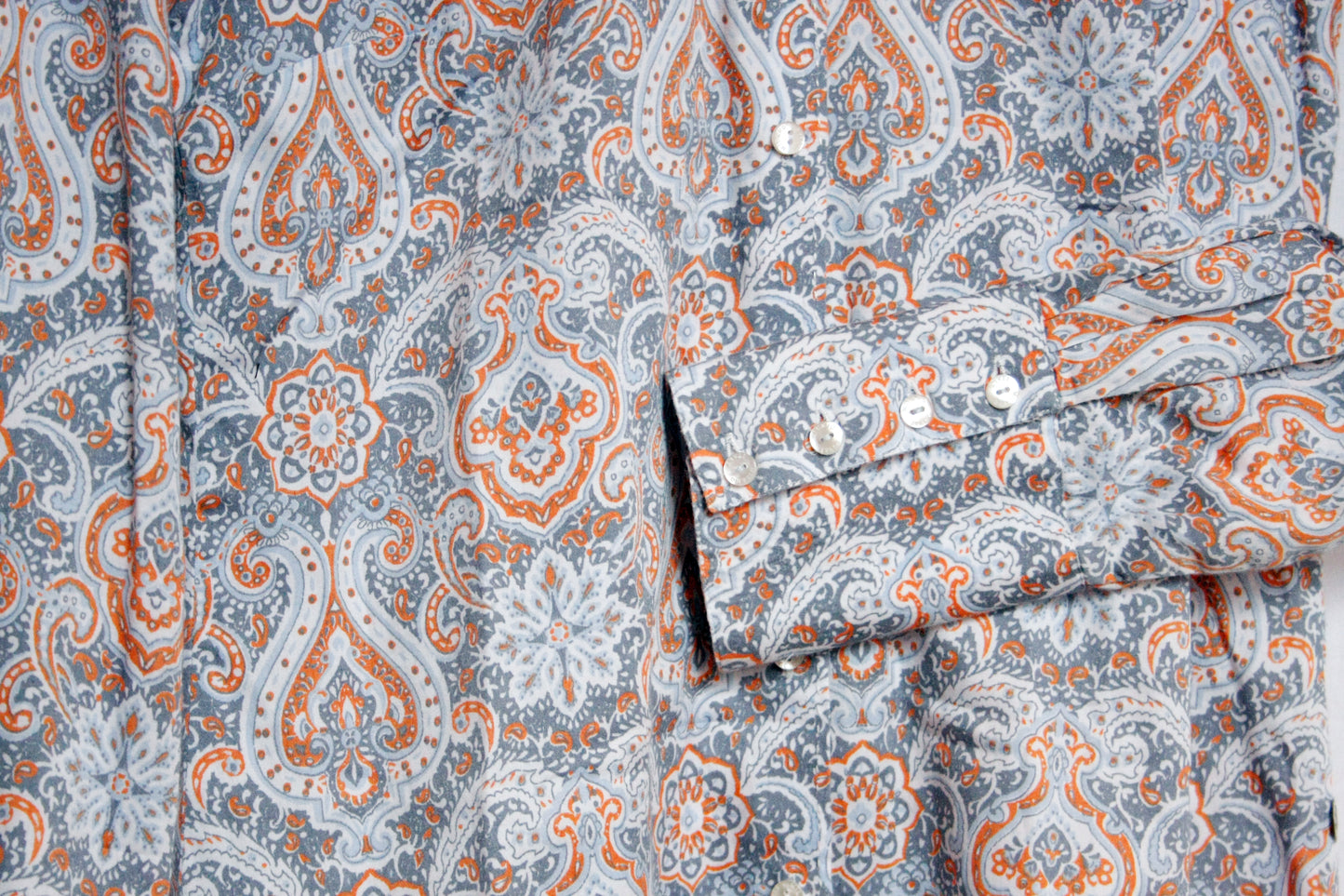 Showoberteil Ranchriding Paisley hellblau Damen S