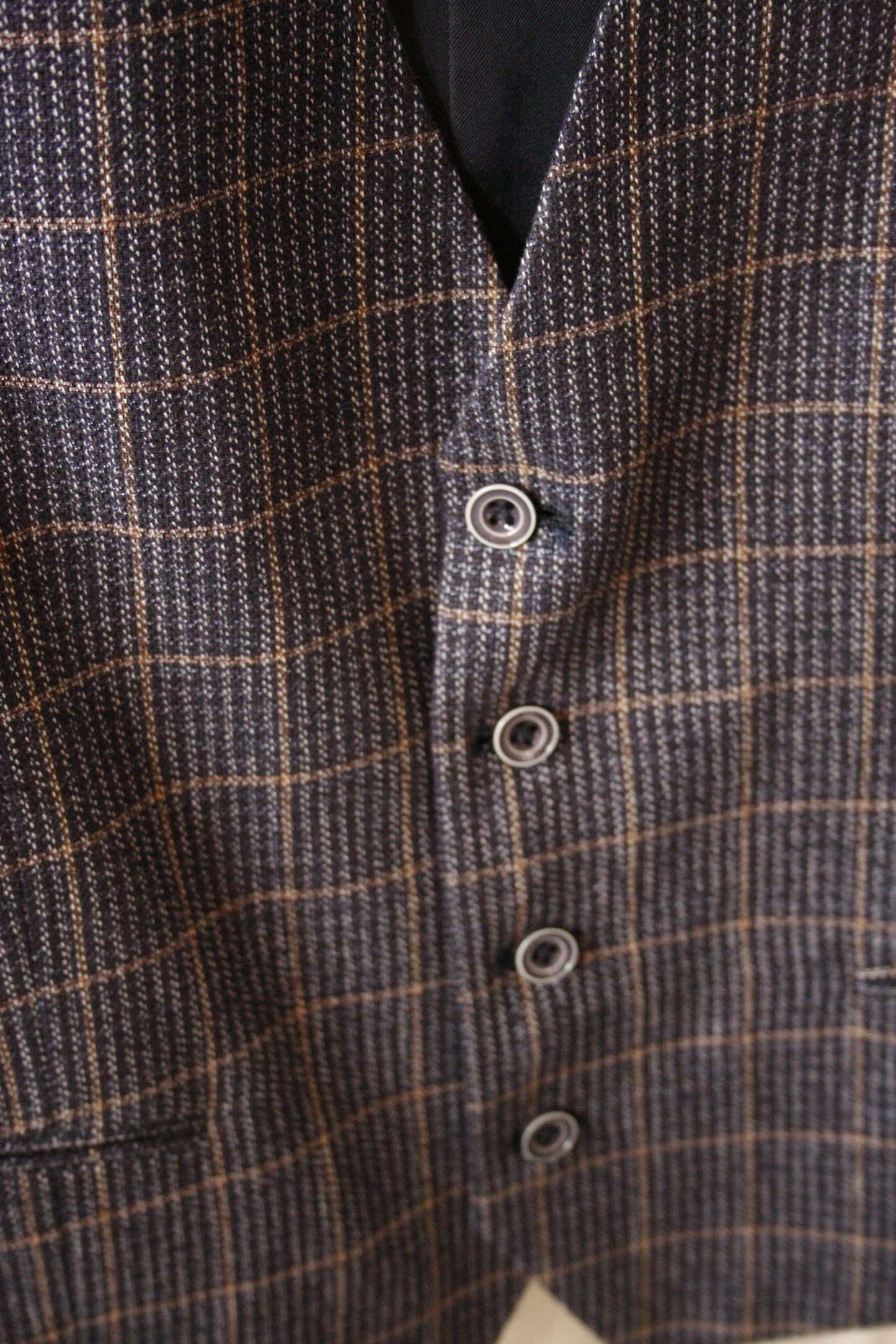 Vintage Ranch Riding Weste Kariert Unisex