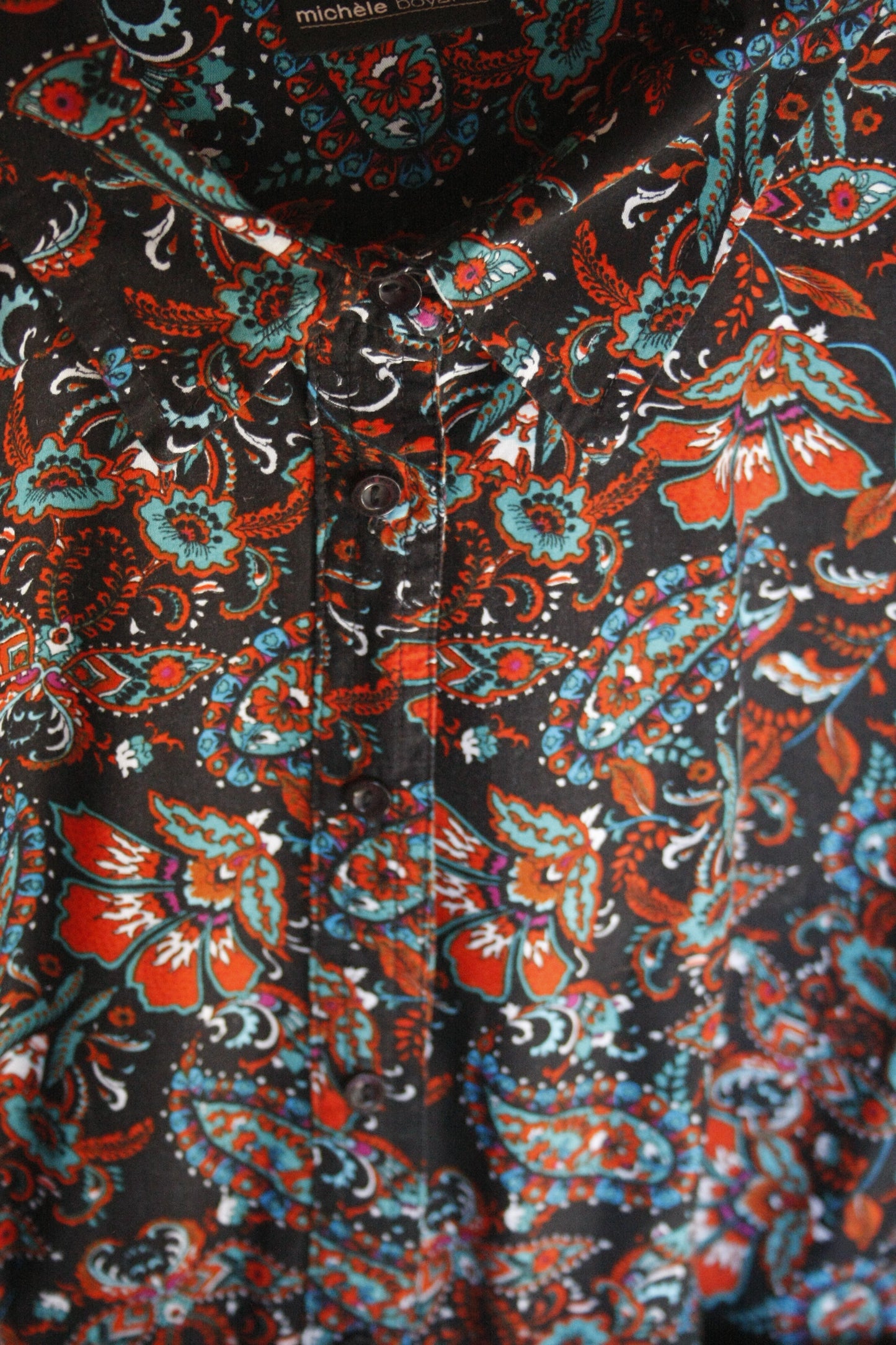 Showoberteil Ranchriding Paisley Schwarz Damen Größe M