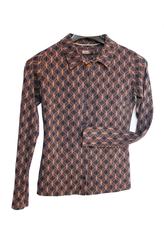 Showhemd Ranchriding geometric Damen XS