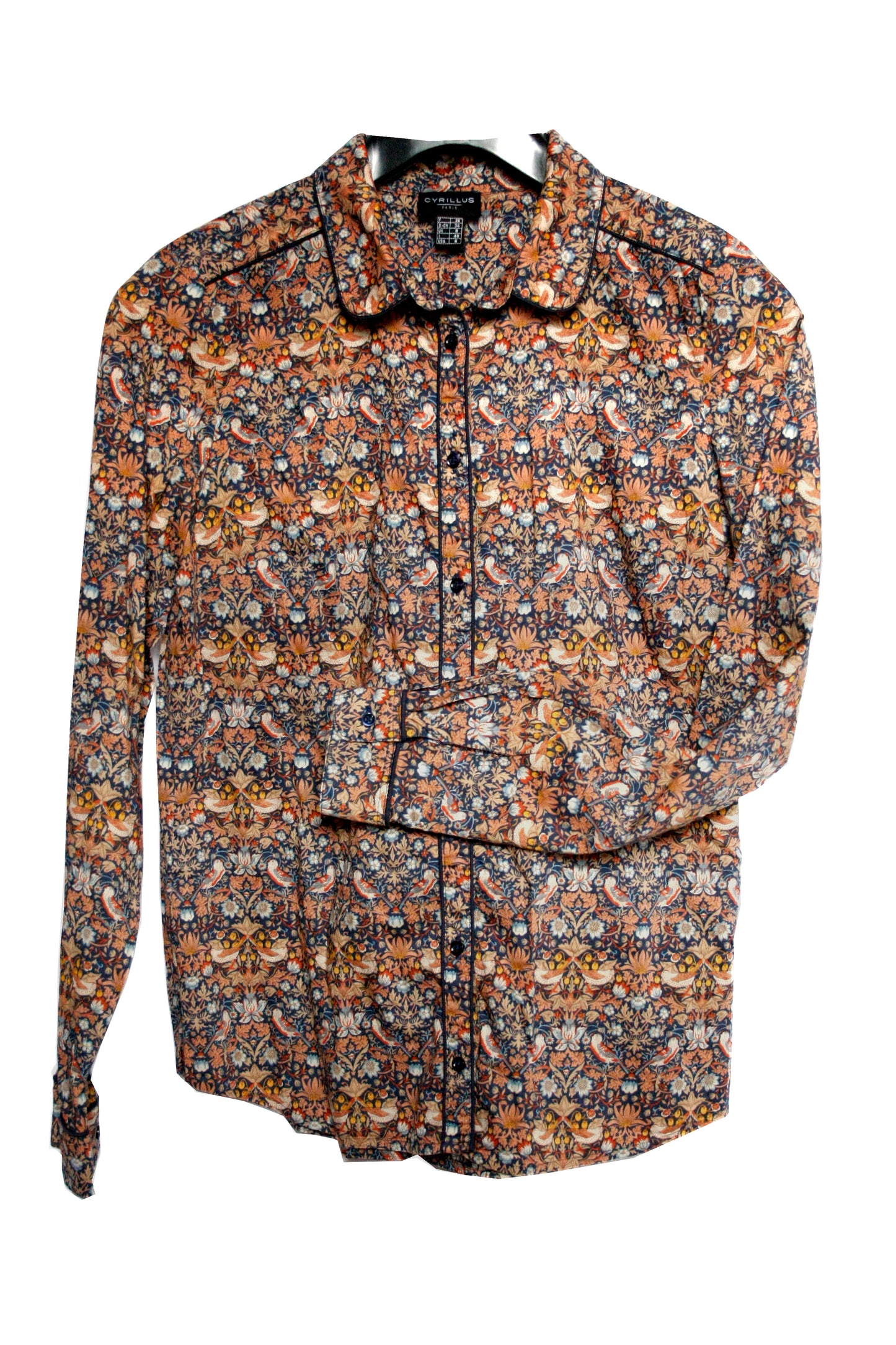 Showhemd Ranchriding Floral Damen S blau