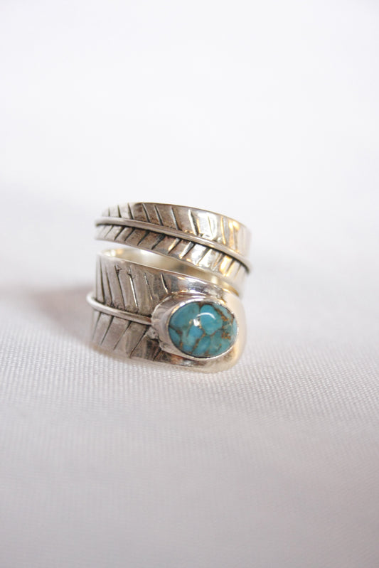 Ring Feather Turquoise