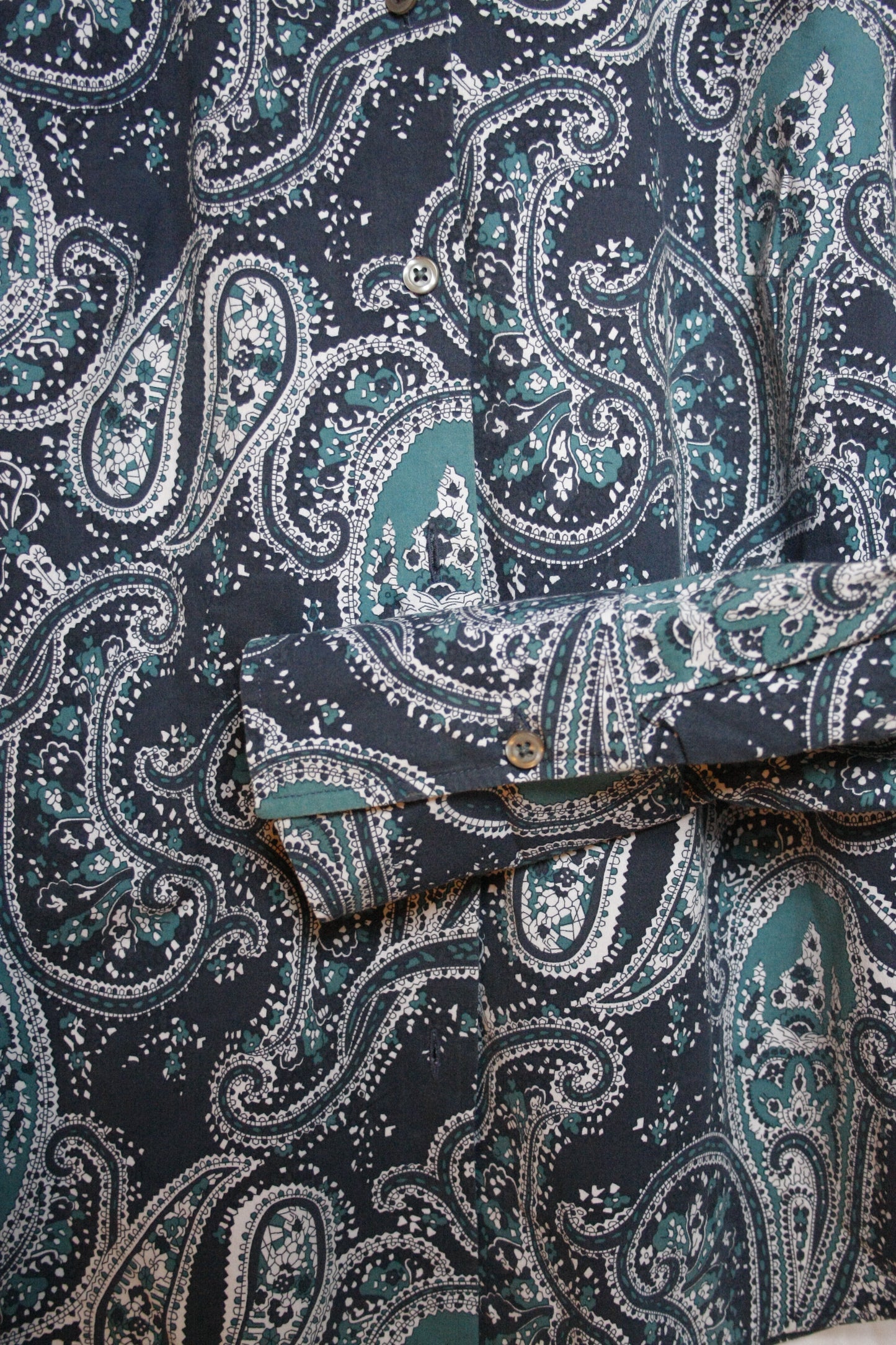 Showoberteil Ranchriding Paisley blau/türkis Damen M