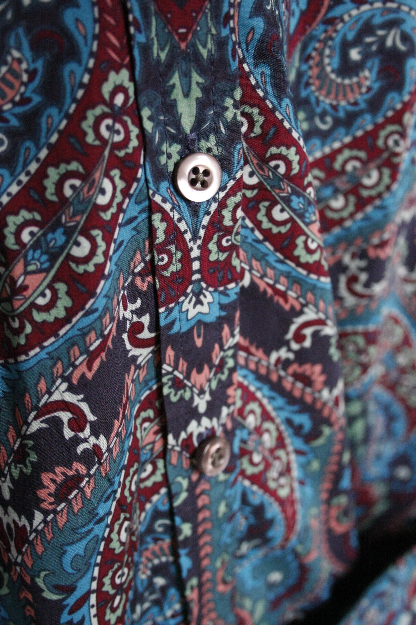 Showoberteil Ranchriding Paisley blau Damen XXL