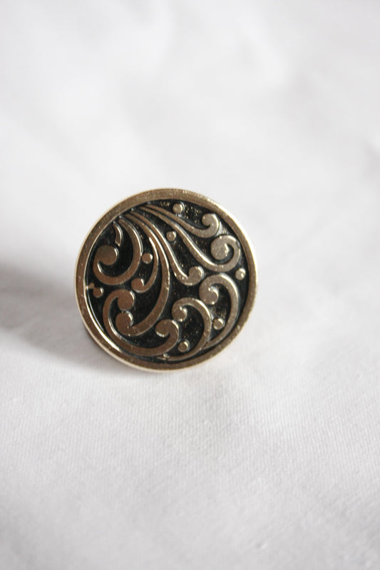 Wild Rag Clip Round Gold